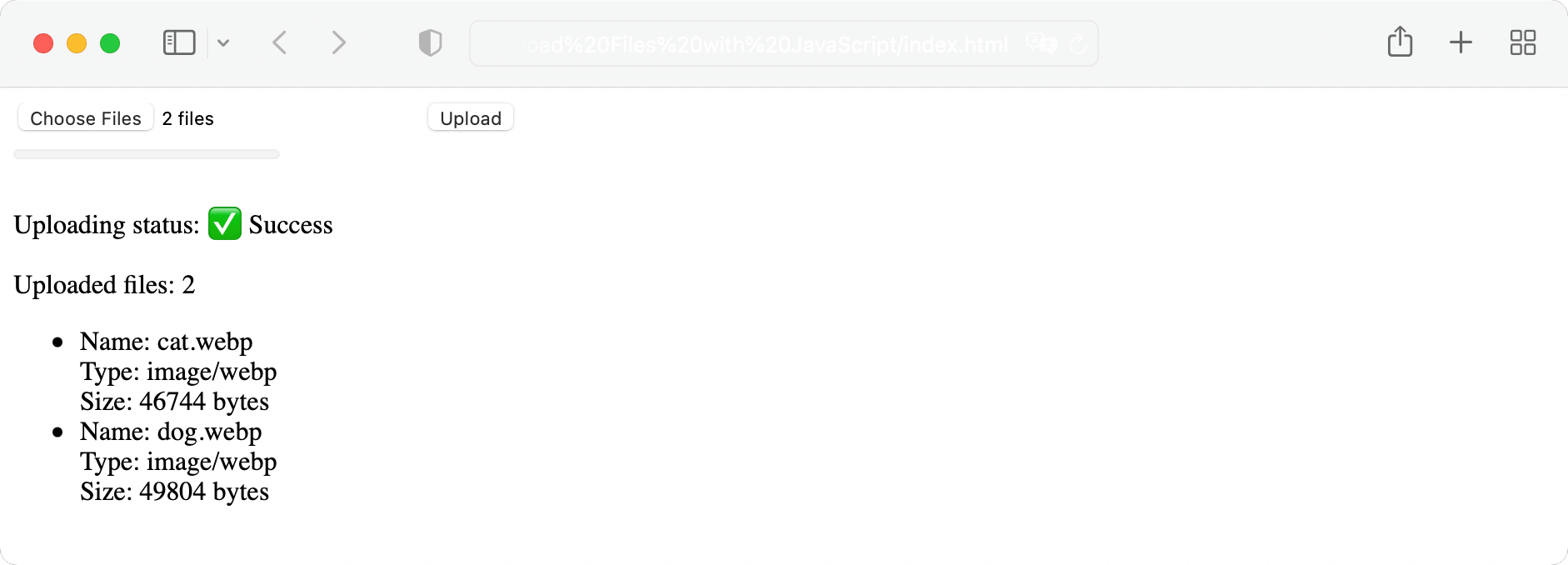 Getting meta data of a file